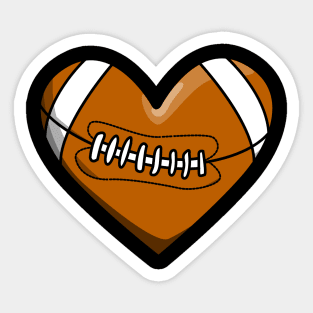 Love Football Heart Sticker